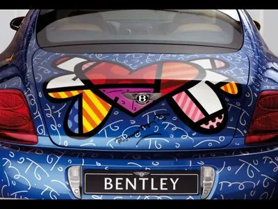 2009 Bentley Continental GT by Romero Britto 16oz Frosted Beer Stein