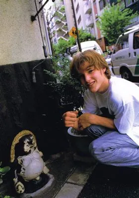 Brad Renfro White Water Bottle With Carabiner