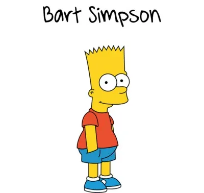 Bart Simpson White Water Bottle With Carabiner