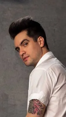 Brendon Urie White Water Bottle With Carabiner