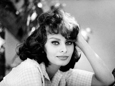 Sophia Loren White Water Bottle With Carabiner