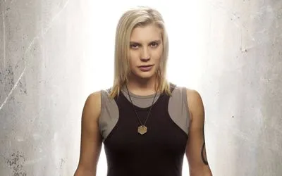 Katee Sackhoff White Water Bottle With Carabiner