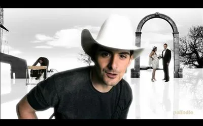 Brad Paisley White Water Bottle With Carabiner