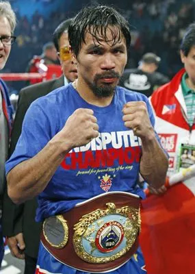 Manny Pacquiao White Water Bottle With Carabiner