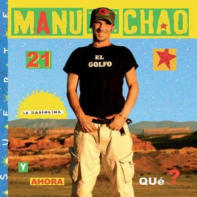 Manu Chao White Water Bottle With Carabiner