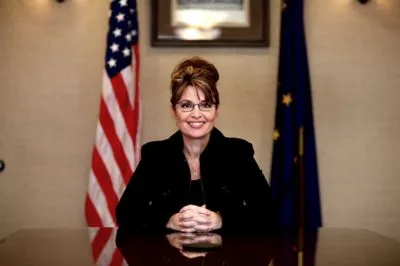 Sarah Palin White Water Bottle With Carabiner