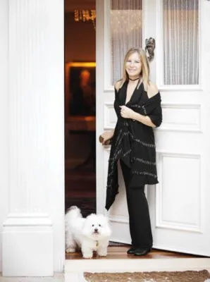 Barbra Streisand White Water Bottle With Carabiner