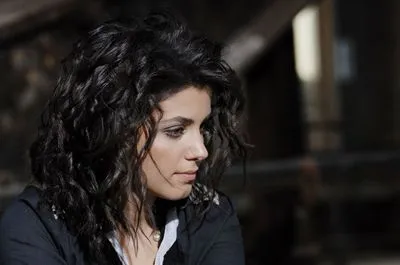 Katie Melua White Water Bottle With Carabiner