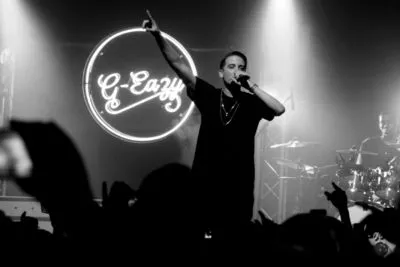 G-Eazy White Water Bottle With Carabiner