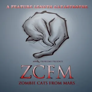Zombie Cats from Mars (2015) White Water Bottle With Carabiner