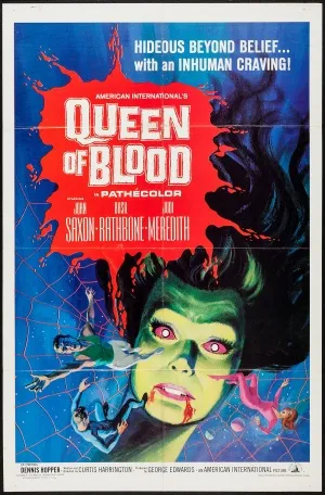 Queen of Blood (1966) White Water Bottle With Carabiner
