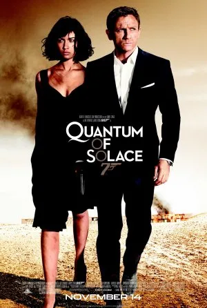 Quantum of Solace (2008) White Water Bottle With Carabiner