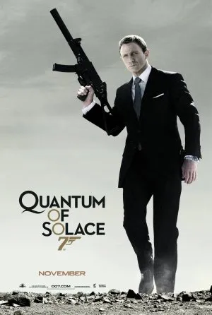 Quantum of Solace (2008) White Water Bottle With Carabiner