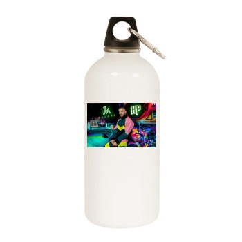 Maluma White Water Bottle With Carabiner