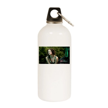 Bridget Regan White Water Bottle With Carabiner