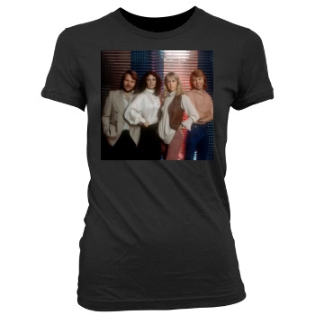 ABBA Women's Junior Cut Crewneck T-Shirt