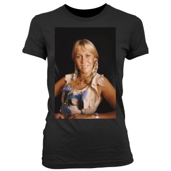 ABBA Women's Junior Cut Crewneck T-Shirt