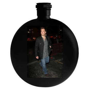 Michael Weatherly Round Flask
