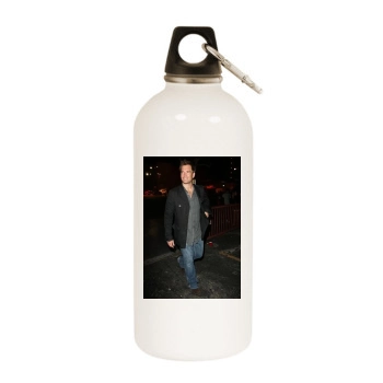 Michael Weatherly White Water Bottle With Carabiner