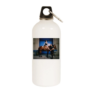 Bebe Neuwirth White Water Bottle With Carabiner