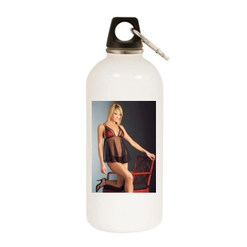 Lisa Gleave White Water Bottle With Carabiner