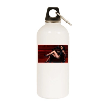 MAGGIE Q White Water Bottle With Carabiner