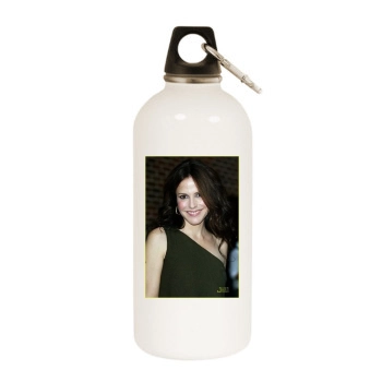 Mary-Louise Parker White Water Bottle With Carabiner