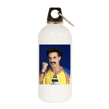 Borat White Water Bottle With Carabiner