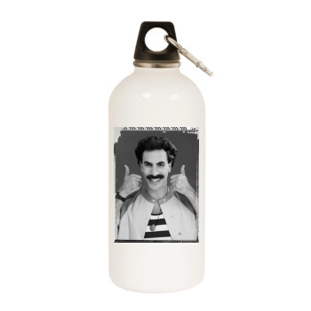 Borat White Water Bottle With Carabiner