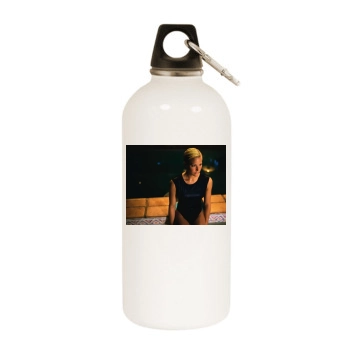 Brittany Daniel White Water Bottle With Carabiner