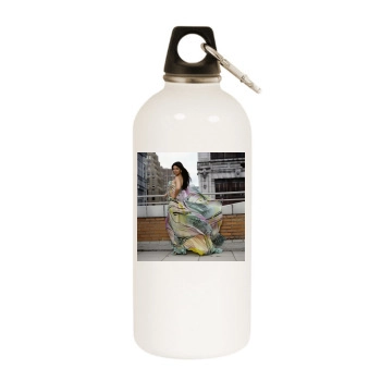 Brittny Gastineau White Water Bottle With Carabiner