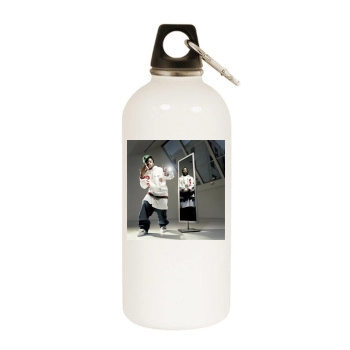 Cassidy White Water Bottle With Carabiner