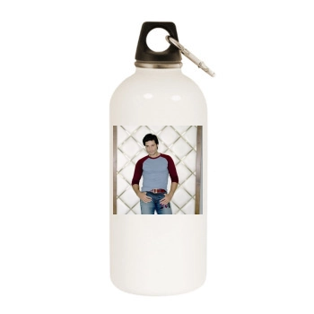 Chayanne White Water Bottle With Carabiner