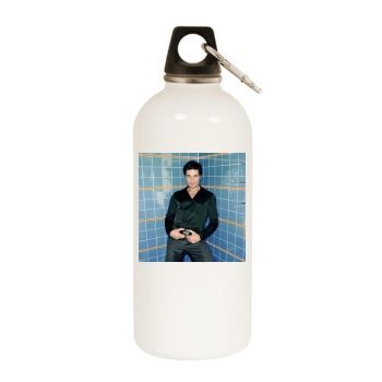 Chayanne White Water Bottle With Carabiner