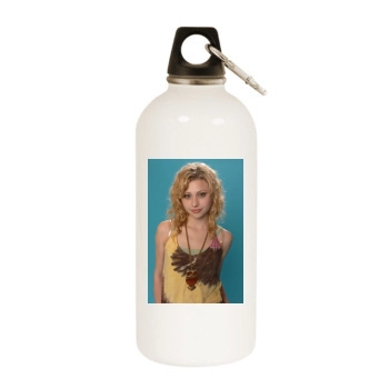 Alyson Michalka White Water Bottle With Carabiner
