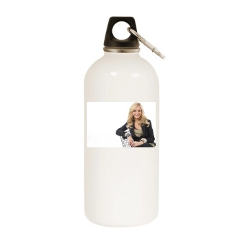 Brittany Robertson White Water Bottle With Carabiner