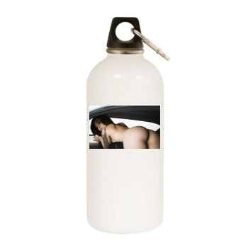 Qinn White Water Bottle With Carabiner