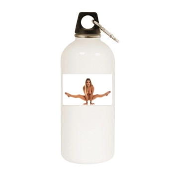 Tiffani White Water Bottle With Carabiner