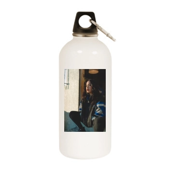 Gavlyn White Water Bottle With Carabiner