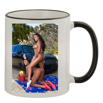 Erotic 11oz Colored Rim & Handle Mug