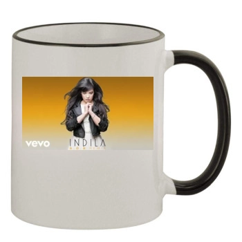 Indila 11oz Colored Rim & Handle Mug