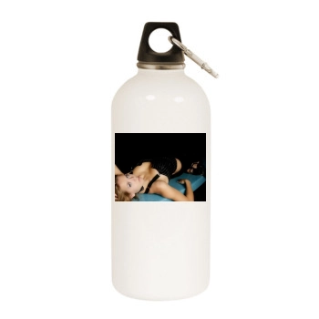 Ateshia White Water Bottle With Carabiner