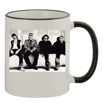 U2 11oz Colored Rim & Handle Mug