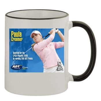 Paula Creamer 11oz Colored Rim & Handle Mug