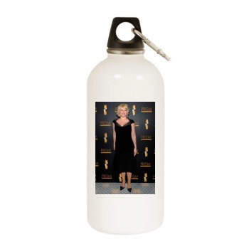 Kristy Swanson White Water Bottle With Carabiner