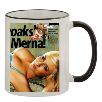Gemma Merna 11oz Colored Rim & Handle Mug