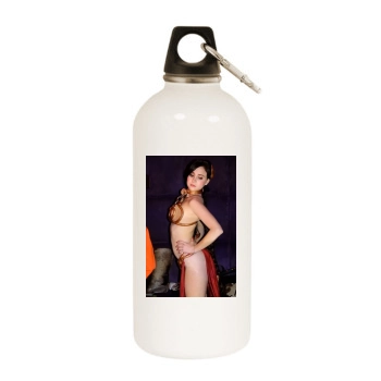 Alessandra Torresani White Water Bottle With Carabiner