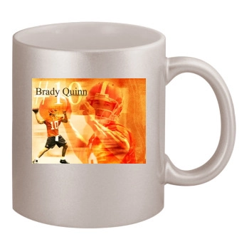 Brady Quinn 11oz Metallic Silver Mug