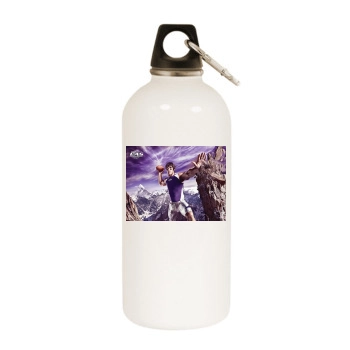 Brady Quinn White Water Bottle With Carabiner