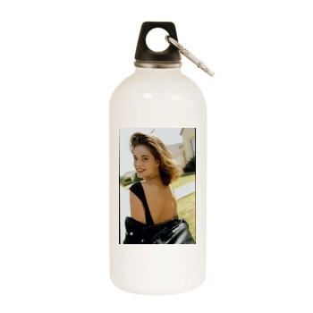 Gabrielle Anwa White Water Bottle With Carabiner